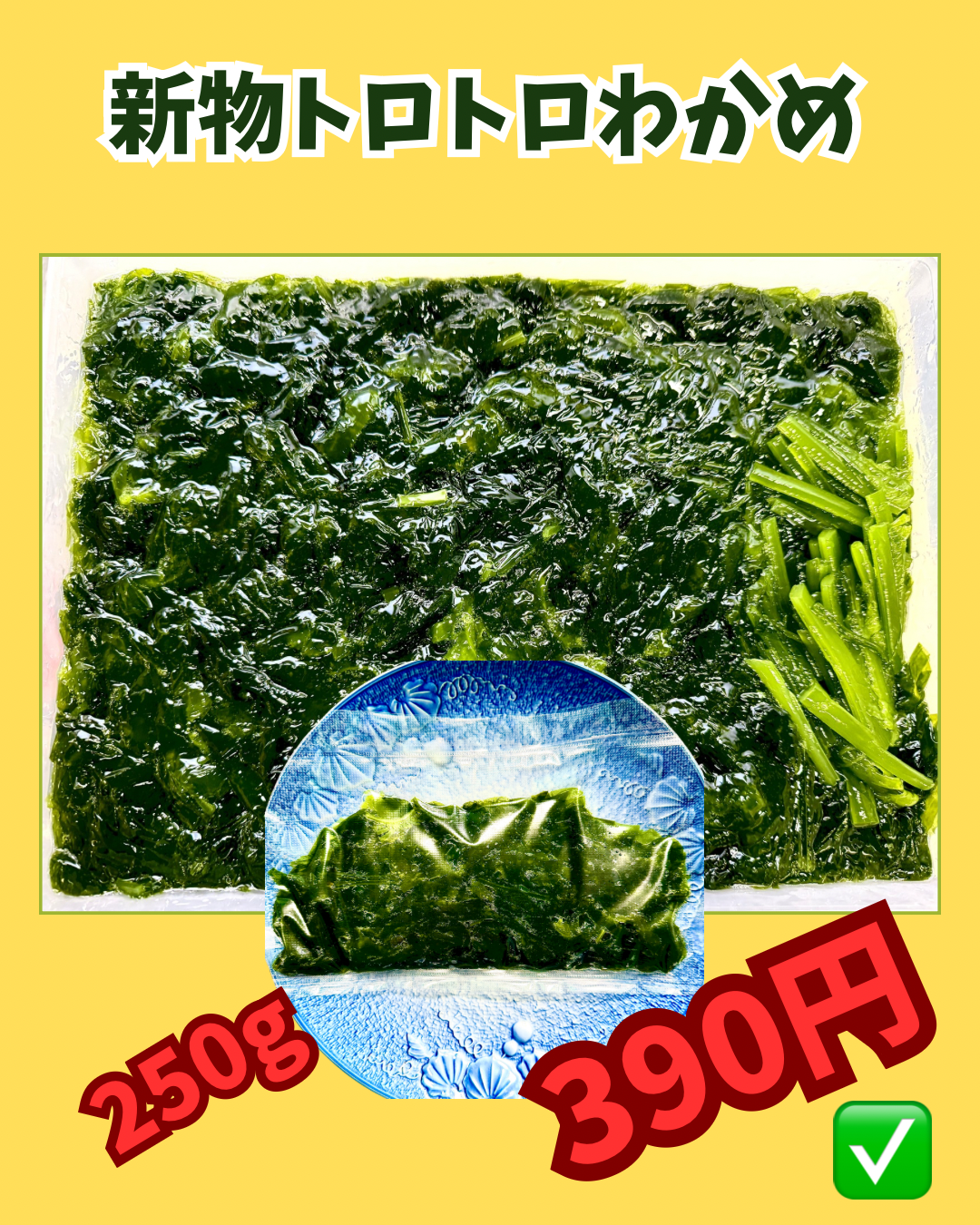 22013トロトロわかめ(250g)(真空冷凍)