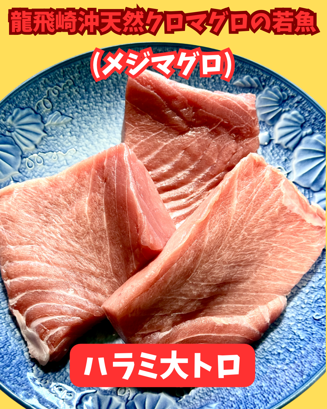 02070龍飛沖天然クロメジマグロ(ハラミ大トロ)(160gUP)(真空冷凍)