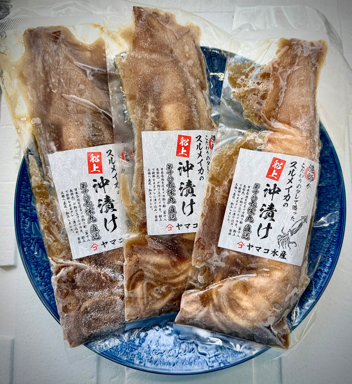 22002真いかの船上一本漬け(Mサイズ×3セット冷凍)