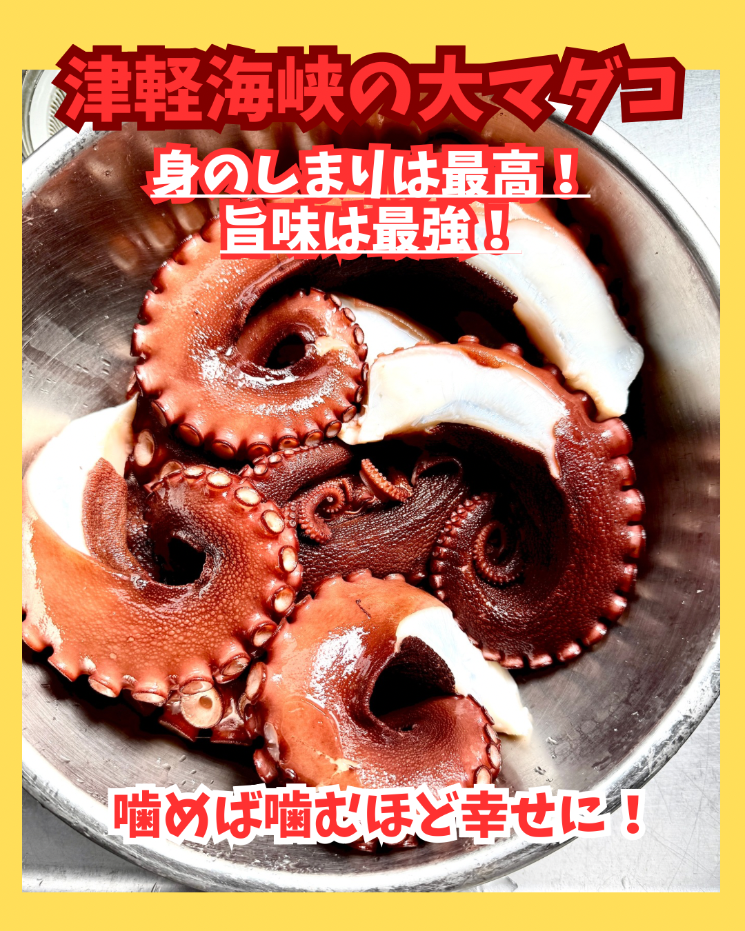 02081津軽海峡の大マダコ（200ｇUP）（真空冷凍）
