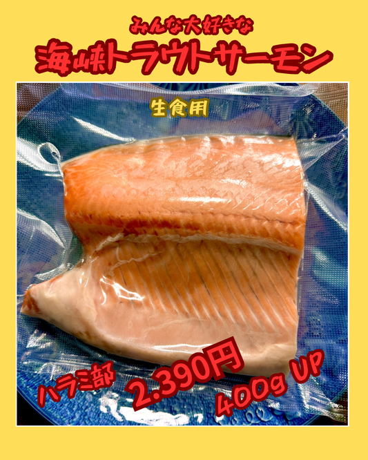 02054海峡トラウトサーモン（ハラミ部）（400ｇUP）（真空冷凍）