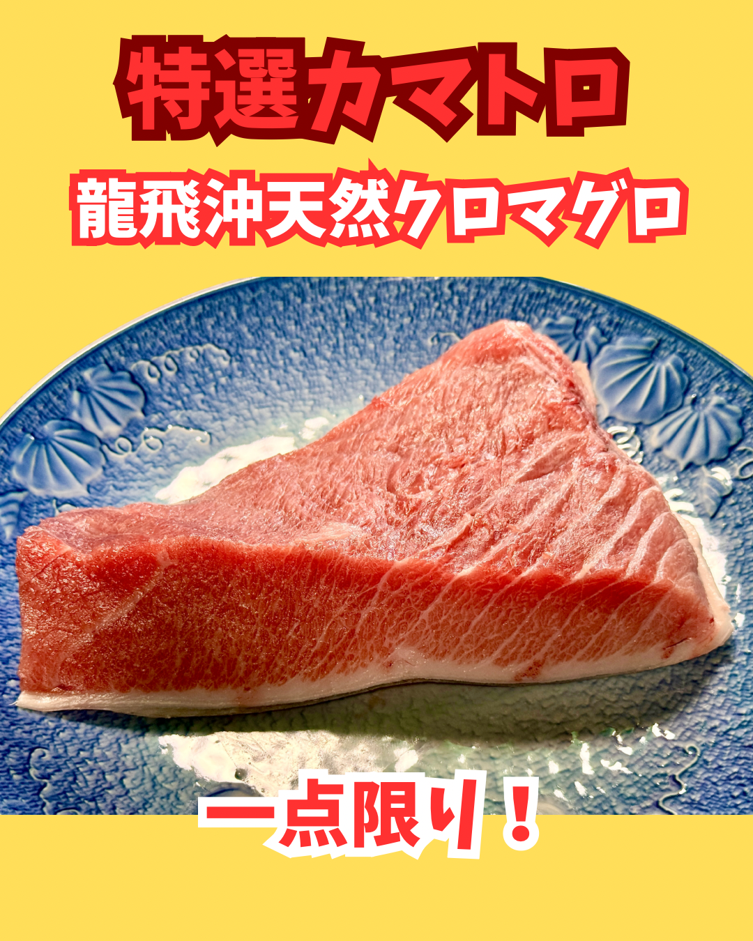 02087特選一本釣りクロマグロカマトロ（540ｇ）（真空冷凍）