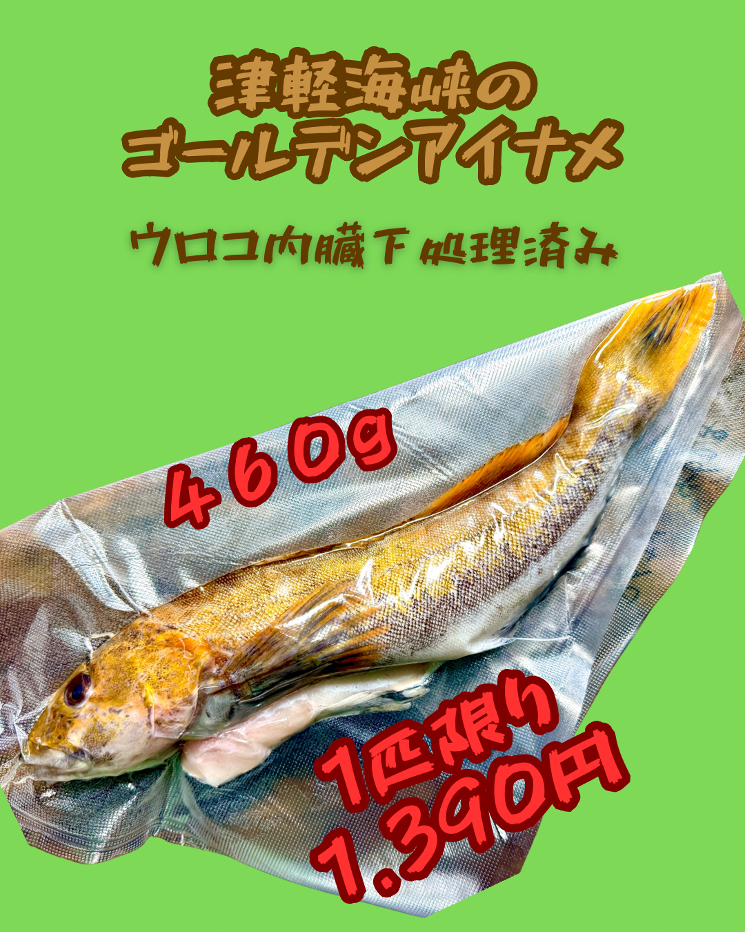 02053ゴールデンアイナメ（460ｇ）（真空冷凍）