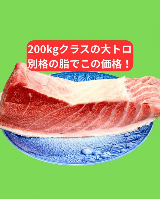 02001大間沖水域冬のクロマグロ大トロ（650ｇUP）（冷凍真空）