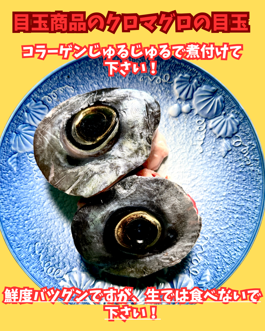 02067天然クロマグロの目玉（840ｇUP）（真空冷凍）